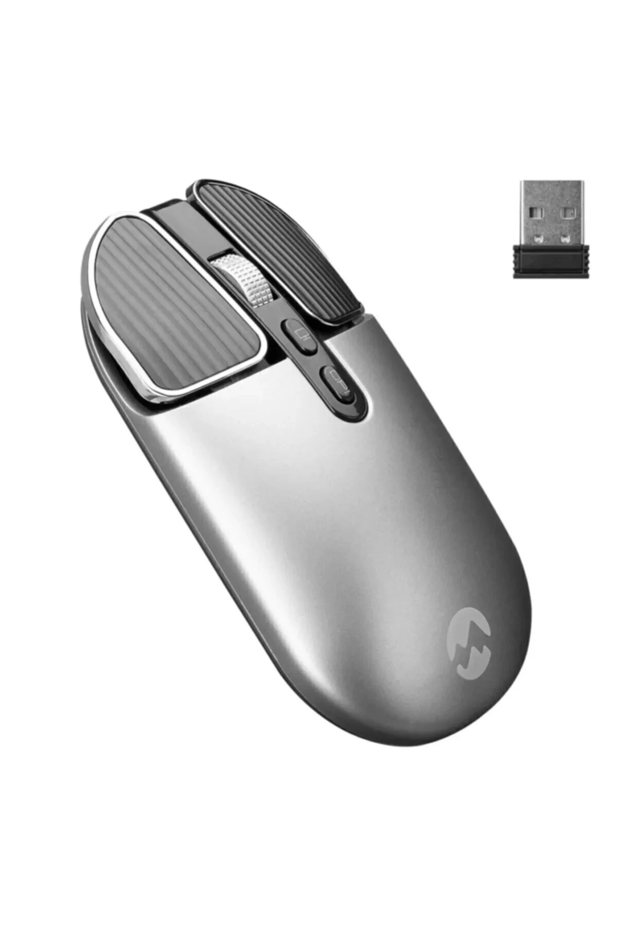 EVEREST SM-620 2İN1 BLUETOOTH+2,4GHZ ŞARJLI METALİK GRİ SÜPER SESSİZ MOBİL-TV-PC DESTEKLİ KABLOSUZ MOUSE