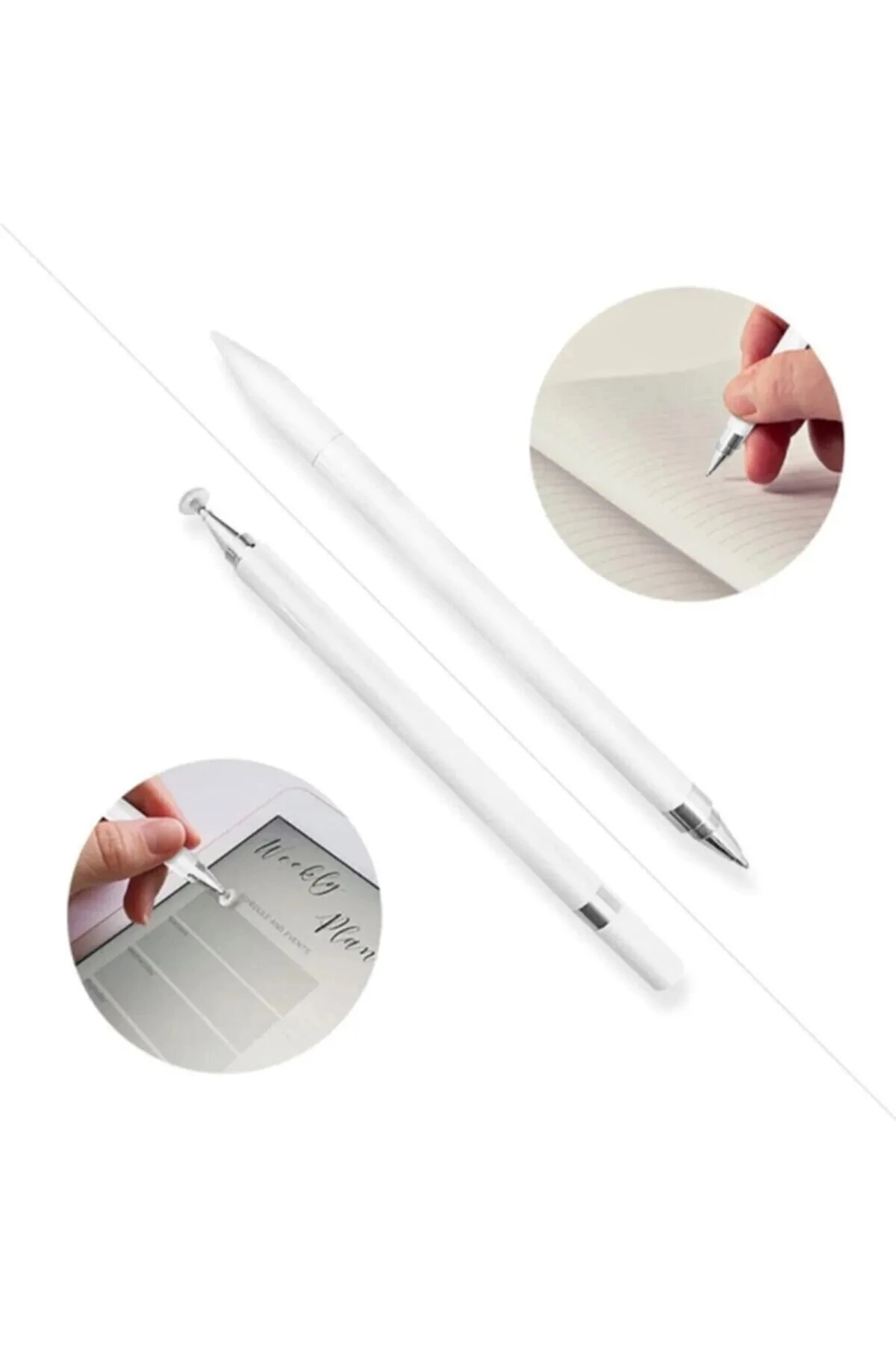 FİBAKS DOKUNMATİK KALEM TÜM CİHAZLARA UYUMLU TABLET TELEFON IÇİN ÇİZİM & YAZI KALEMİ 2 IN 1 DİSK UÇLU
