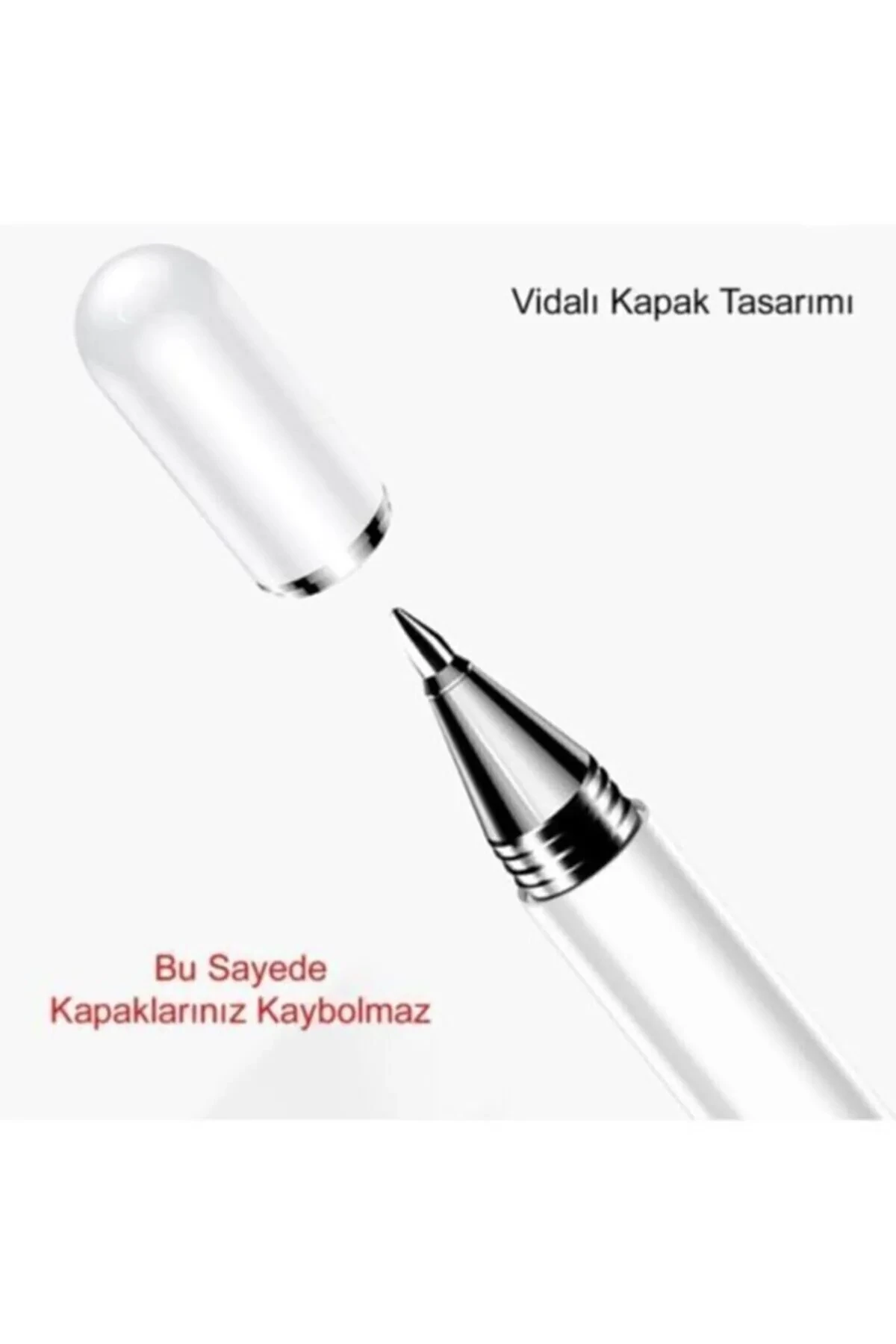 FİBAKS DOKUNMATİK KALEM TÜM CİHAZLARA UYUMLU TABLET TELEFON IÇİN ÇİZİM & YAZI KALEMİ 2 IN 1 DİSK UÇLU