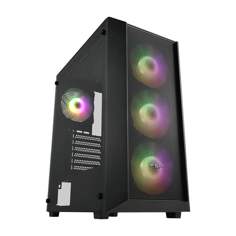 FSP CMT318 RGB TEMPERLİ CAM USB 3.0 E-ATX SİYAH KASA