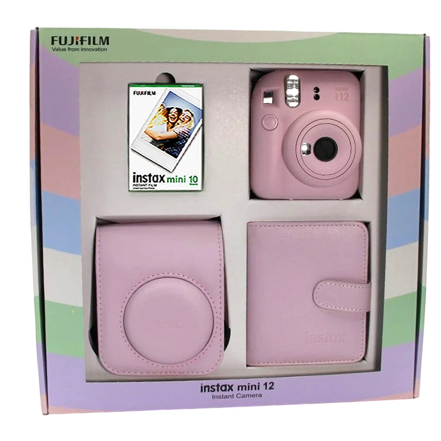 FUJIFILM Instax Mini 12 Bundle Box Anlık Fotoğraf Makinesi Çiçek Pembesi