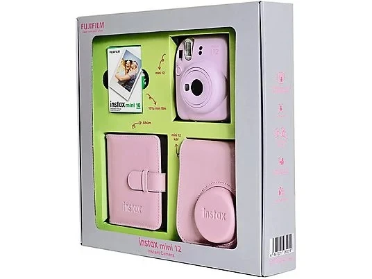 FUJIFILM Instax Mini 12 Bundle Box Anlık Fotoğraf Makinesi Çiçek Pembesi