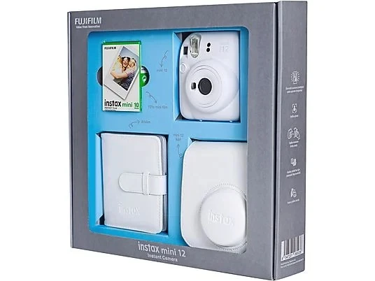FUJIFILM Instax Mini 12 Bundle Box Anlık Fotoğraf Makinesi Kil Beyazı