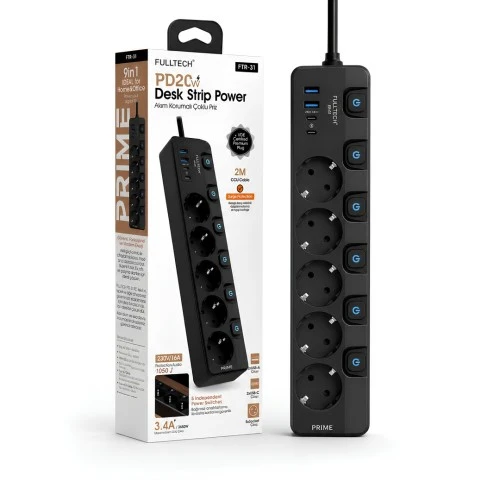 Fulltech 5 Li Anahtarlı Priz Ftr-31