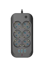 FULLTECH TERMAL AKIM VE ÇOCUK KORUMALI 2 MT UZATMA KABLOSU 6 LI PRİZ FTR-11