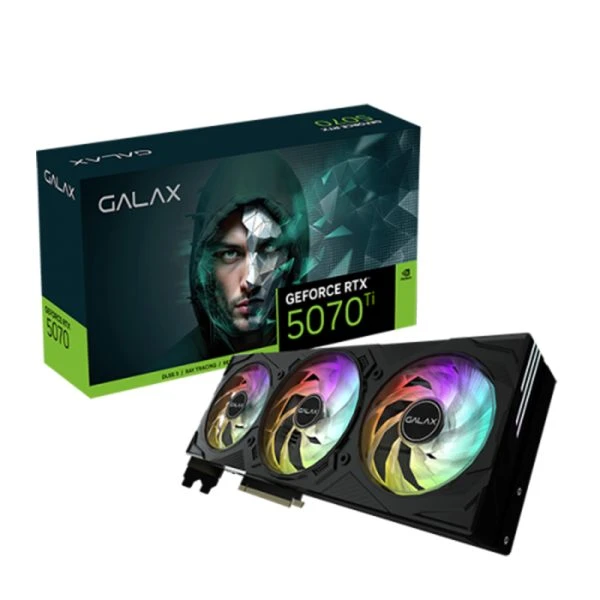 GALAX GeForce RTX 5070 Ti EX Gamer 1-Click OC 16GB GDDR7 256 Bit DLSS 4 Ekran Kartı (57IZN6MDBUEX)