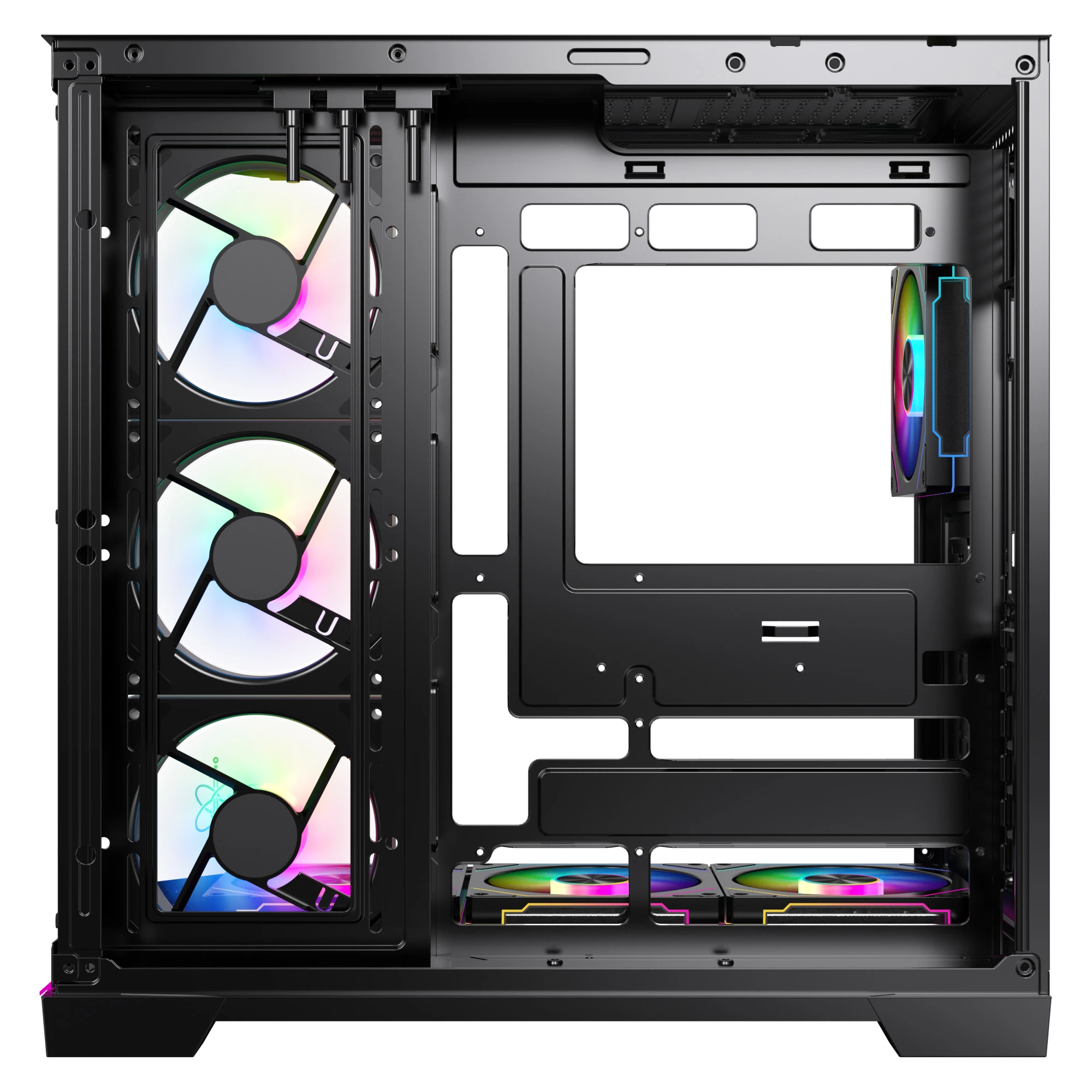 Game In Game Hexa Siyah 7x12cm Argb Fanlı ATX Gaming Akvaryum Kasa