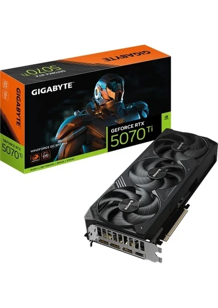 Gigabyte RTX 5070 TI Windforce OC SFF 16G GV-N507TWF3OC-16GD 256 Bit GDDR7 16 GB Ekran Kartı