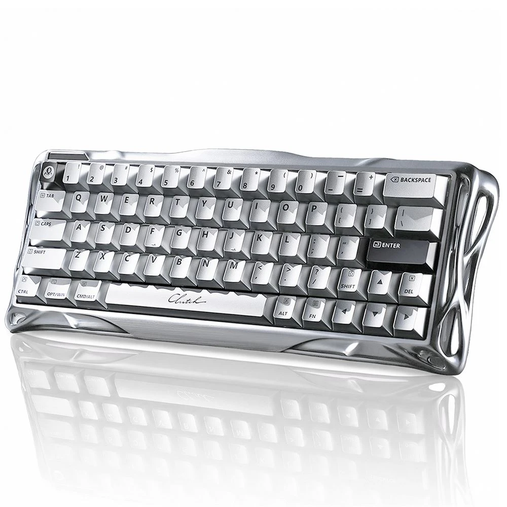 GravaStar Mercury V60 Pro Chrome Silver Deluxe Edition RGB %60 TKL UFO Magnetic Switch Kablolu Mekanik Oyuncu Klavyesi
