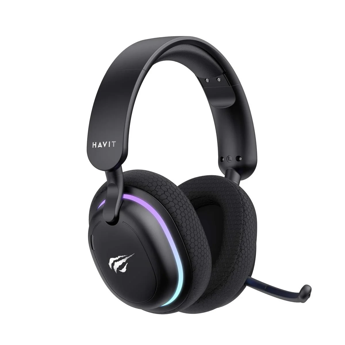 Havit Gamenote Fuxi-H7 Siyah RGB USB Kablolu/Kablosuz Kulak Üstü Oyuncu Kulaklığı