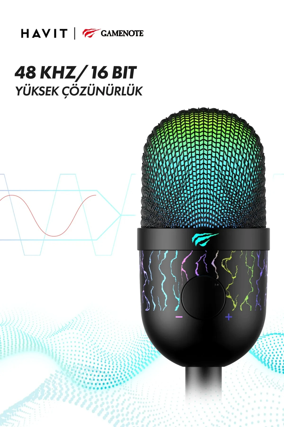 Havit Gamenote GK52 RGB Oyuncu ve Yayıncı Mikrofonu