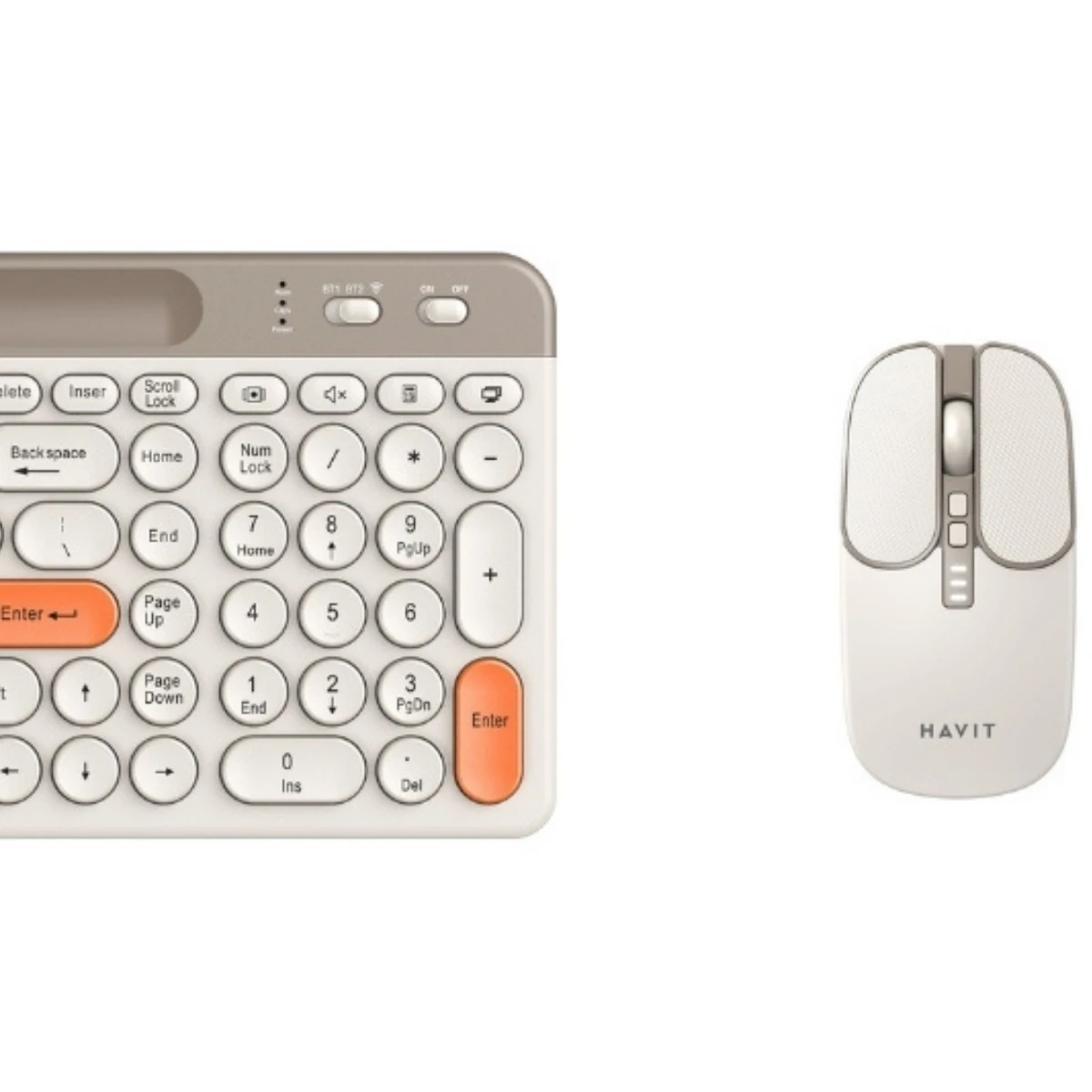 Havit KB835WB Bej Kablosuz Klavye Mouse Seti