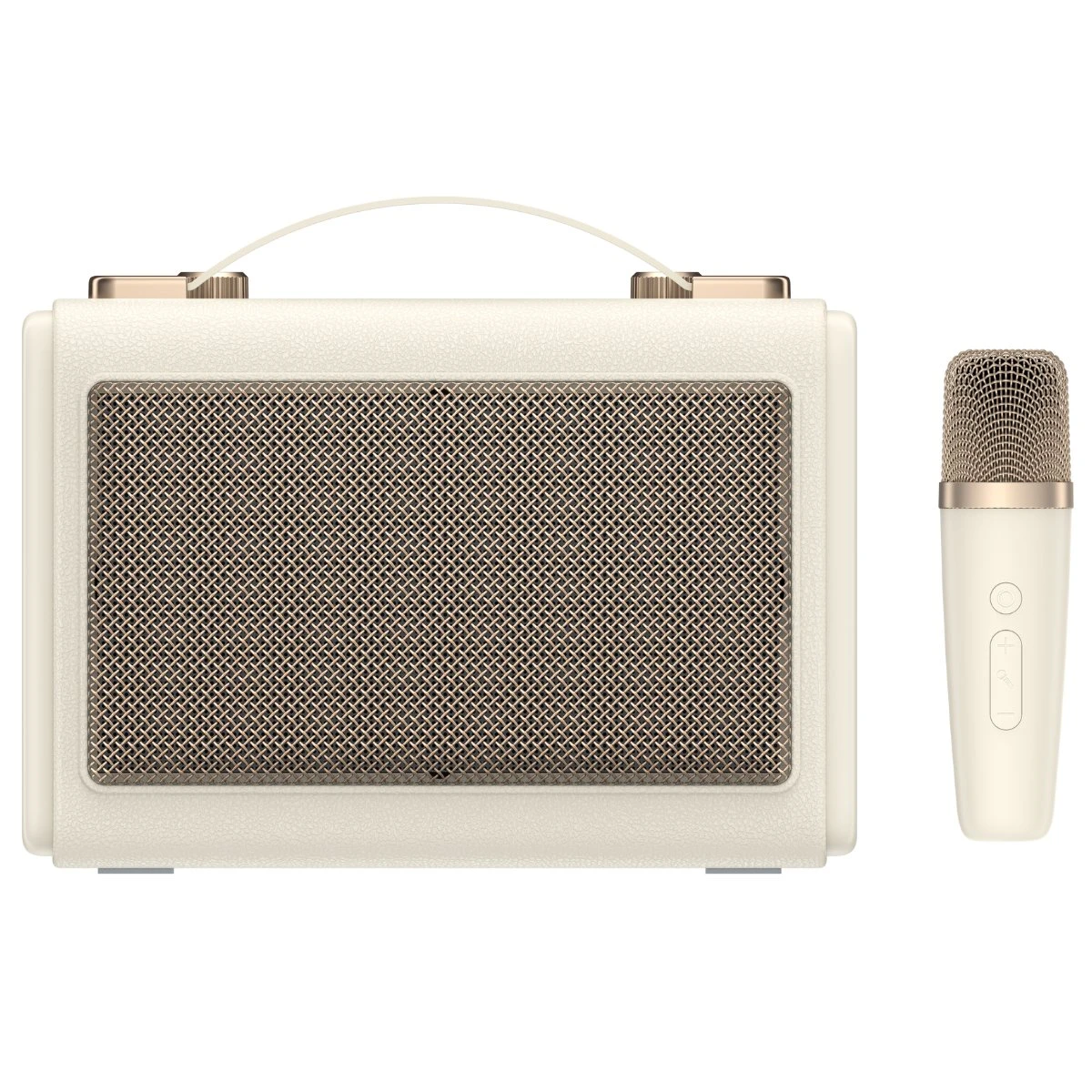 Havit SK823BT Mikrofonlu Bluetooth Hoparlör – Retro Tasarım, Kablosuz BT V5.3 Karaoke - Bej