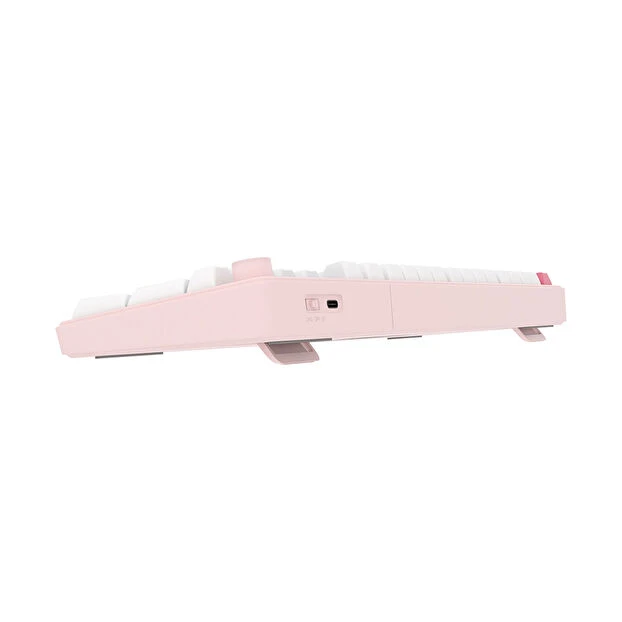 Hawk Gaming HK258 Beyaz-Pembe RGB Membrane Switch Kablolu/Kablosuz Oyuncu Klavyesi