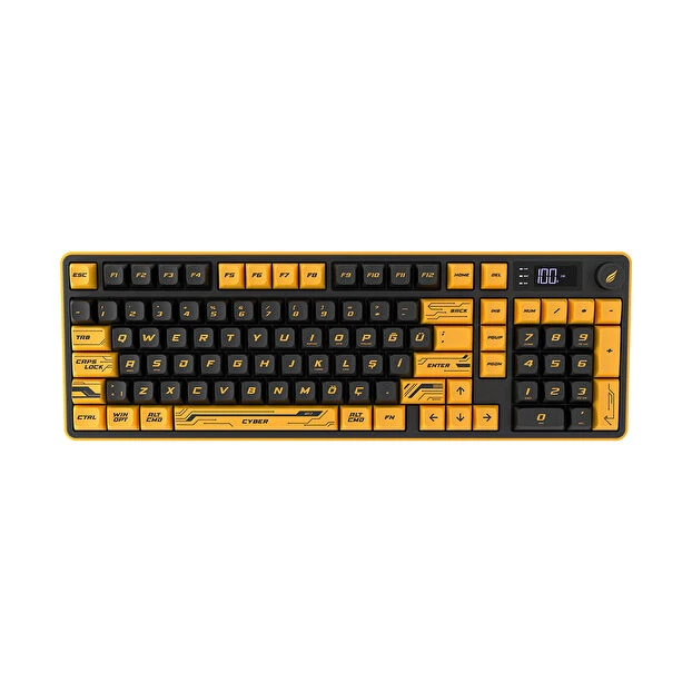 Hawk Gaming HK258 Sarı RGB Membrane Switch Kablolu/Kablosuz Oyuncu Klavyesi