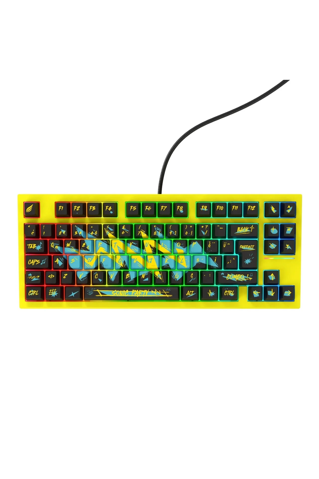 HK440 Hall Effect Manyetik Switch Rapid Trigger Sonic RGB 1k Hz 1 Ms Kablolu %75 Gaming Klavye