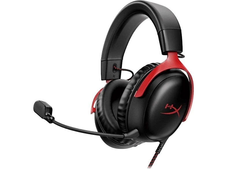 HyperX Cloud III 727A9AA Siyah-Kırmızı Kablolu Kulak Üstü Oyuncu Kulaklığı