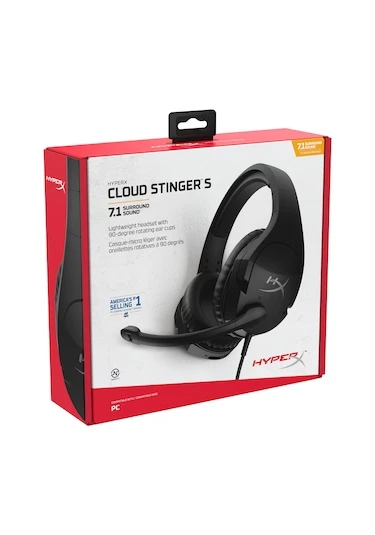 HYPERX CLOUD STİNGER S HHSS1S-AA-BK/G 7.1 SURROUND OYUNCU KULAKLIĞI