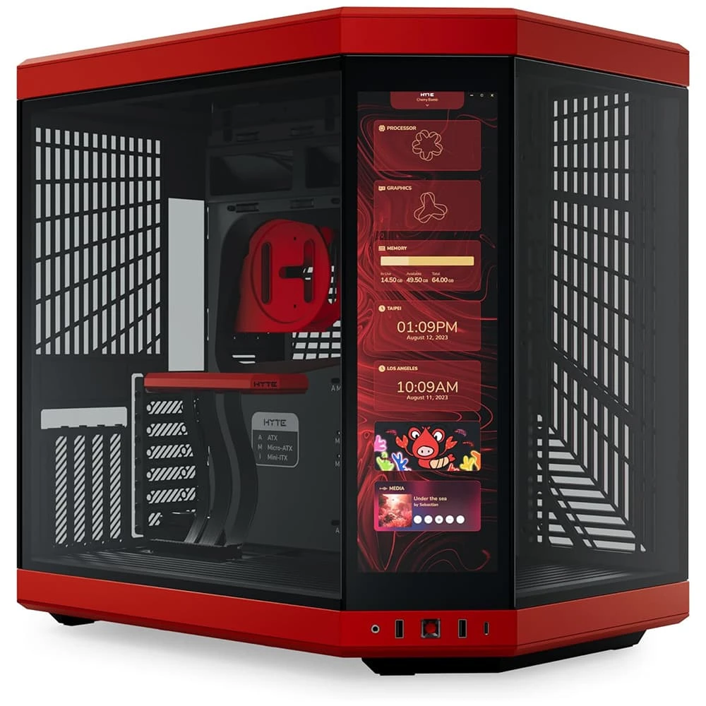 HYTE Y70 Touch Red Cherry CS-HYTE-Y70TI-RB E-ATX Oyuncu Kasası