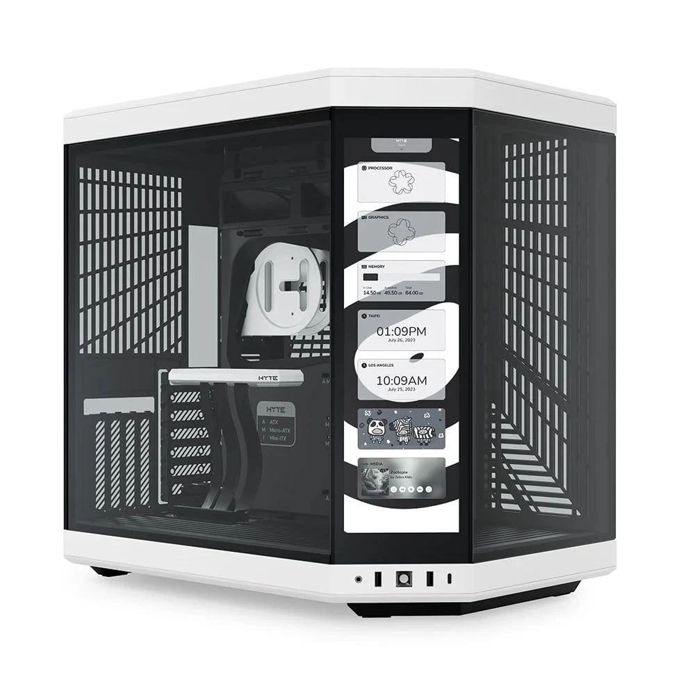 HYTE Y70 Touch Panda CS-HYTE-Y70TI-WB E-ATX Oyuncu Kasası