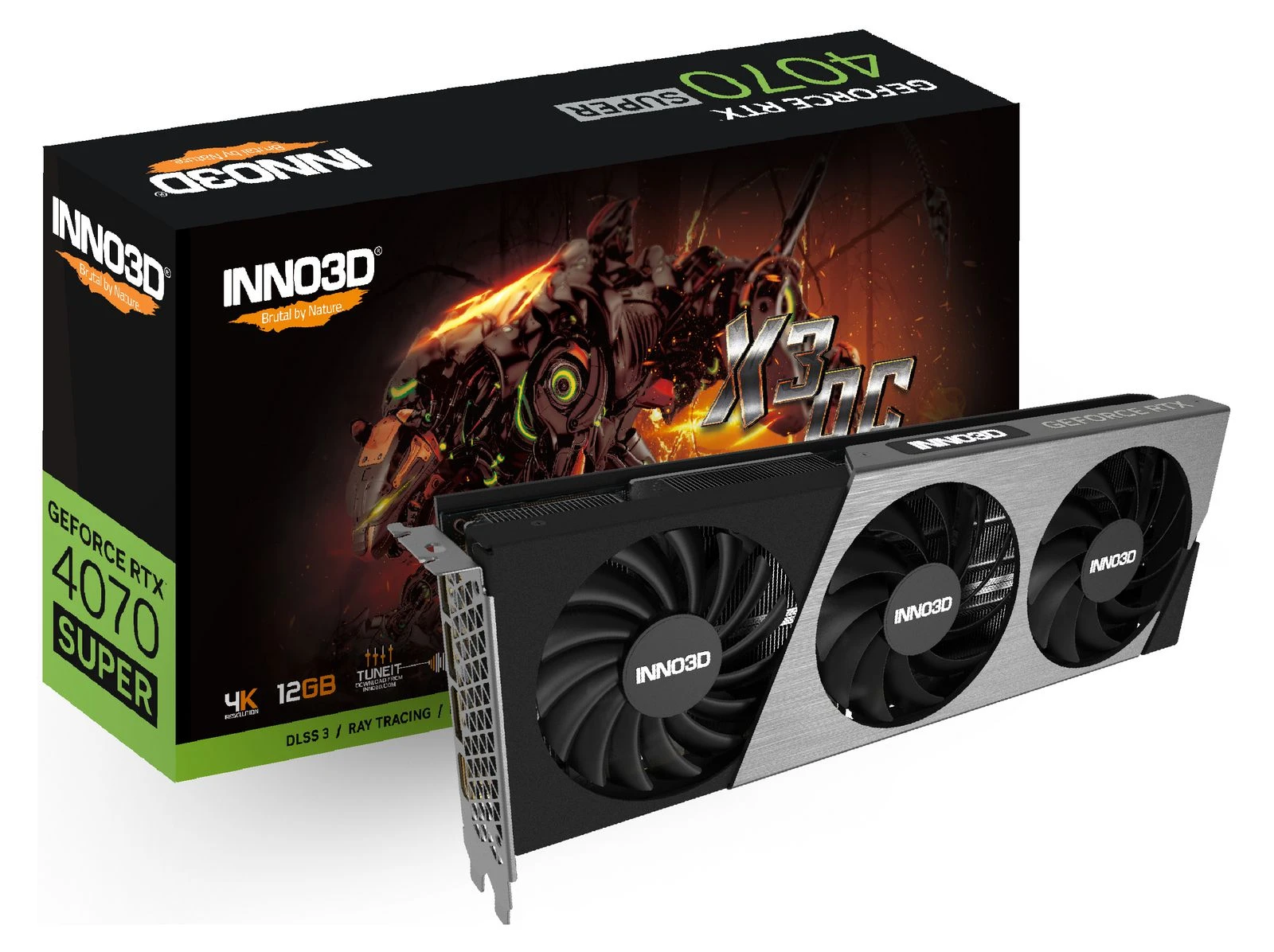 2.EL Inno3D RTX 4070 Super X3 OC N407S3-126XX-186162L 192 Bit GDDR6X 12 GB Ekran Kartı (3 Ay Garanti)