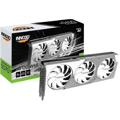 Inno3D RTX 5070 TI X3 OC White N507T3-16D7X-176068W 256 Bit GDDR7 16 GB Ekran Kartı