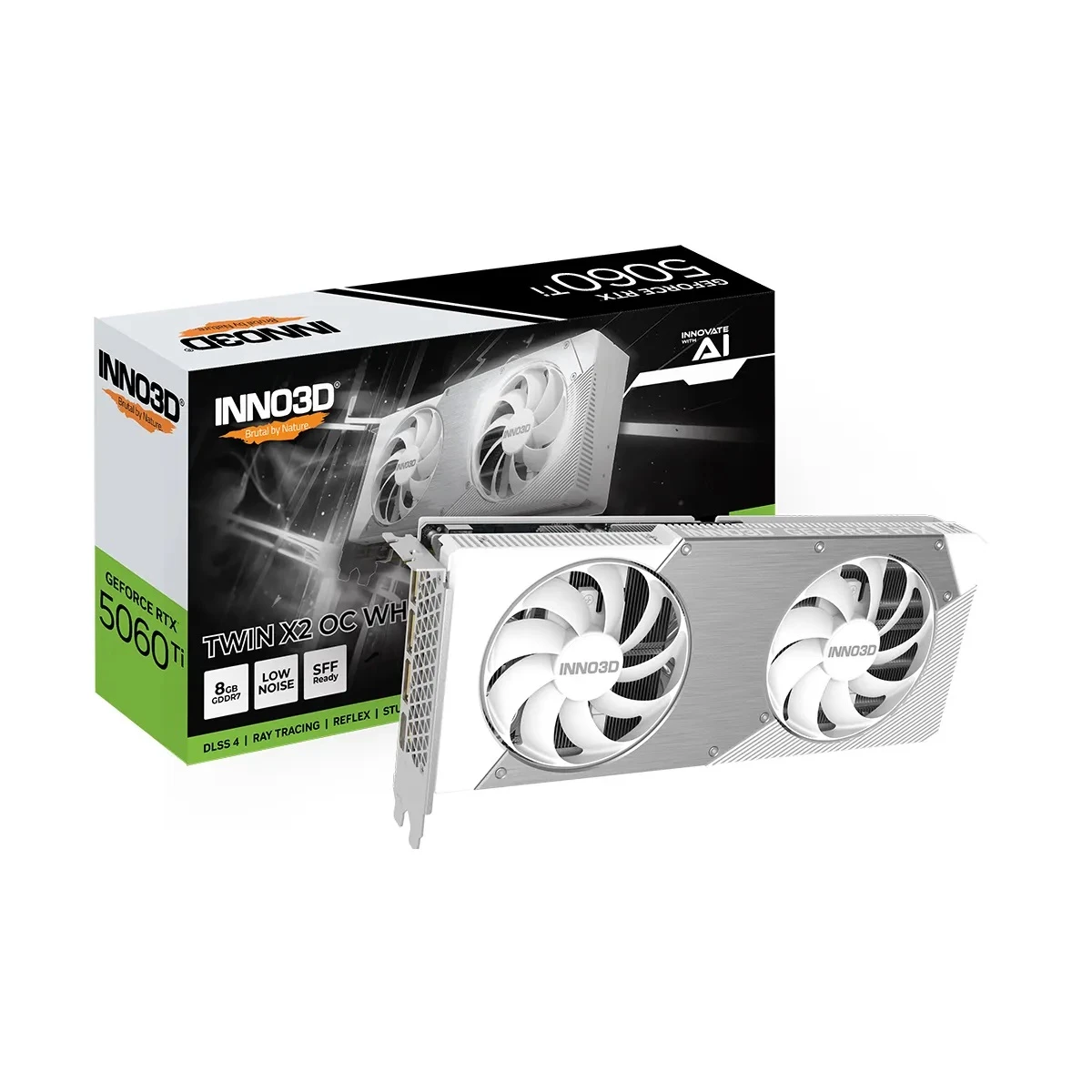Inno3D GeForce RTX5060Ti 8GB Twin X2 OC White 128Bit GDDR7 Ekran Kartı N506T2-08D7X-193075W