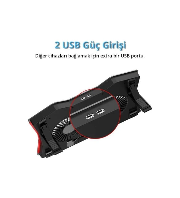 Juo GT RGB 2 Fanlı 10"-18" Laptop Soğutucu