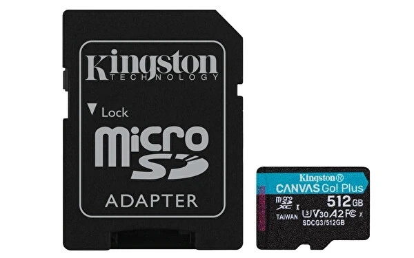 Kingston Canvas Select Plus SDCS3/512GB Class 10 UHS-I U3 A1 V30 512 GB Micro SD Kart