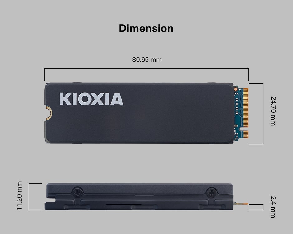 Kioxia PCIe M2 2TB Exceria Heatsink 6200/4900 PS5 SSD Soğutuculu