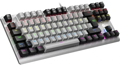 LENOVO LECOO GK304 OYUNCU KLAVYESİ - YÜKSEK PERFORMANS, ERGONOMİK TASARIM VE RENKLİ RGB AYDINLATMA GRİ AĞIRLIKLI GRİ & SİYAH