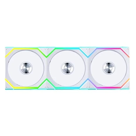 Lian Li UNI Fan SL - Wireless 120 - Triple Pack - ARGB Fan - 2.4 GHz Wireless Signal for RGB & Fan Control - Customizable Lighting Effects - Controller Required - White (12SL1W3W)