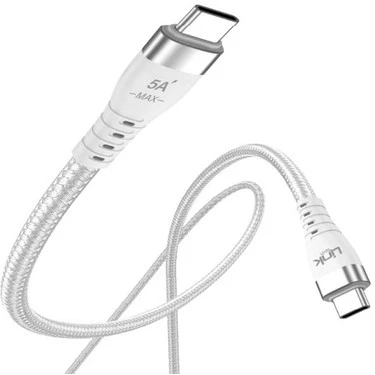 LİNKTECH K653 PREMİUM PD 120W ÖRGÜLÜ METAL BAŞLI USB-C TYPE-C ŞARJ KABLOSU