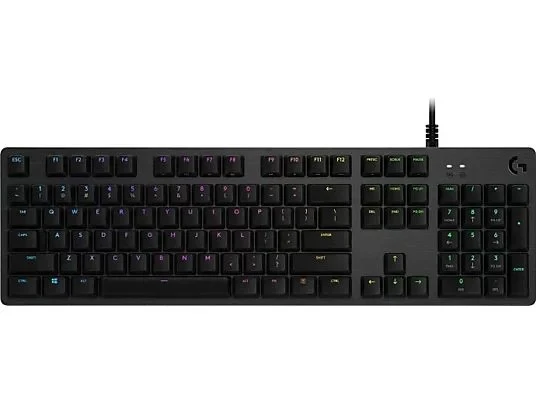 LOGITECH G G512 LIGHTSYNC RGB GX BLUE CLİCKY ARKADAN AYDINLATMALI MEKANİK KABLOLU TÜRKÇE Q OYUNCU KLAVYESİ - SİYAH