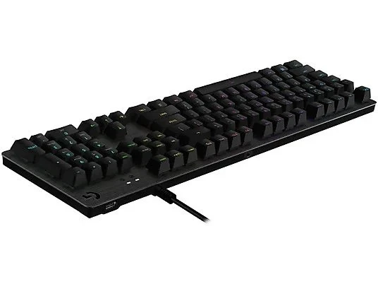 LOGITECH G G512 LIGHTSYNC RGB GX BLUE CLİCKY ARKADAN AYDINLATMALI MEKANİK KABLOLU TÜRKÇE Q OYUNCU KLAVYESİ - SİYAH