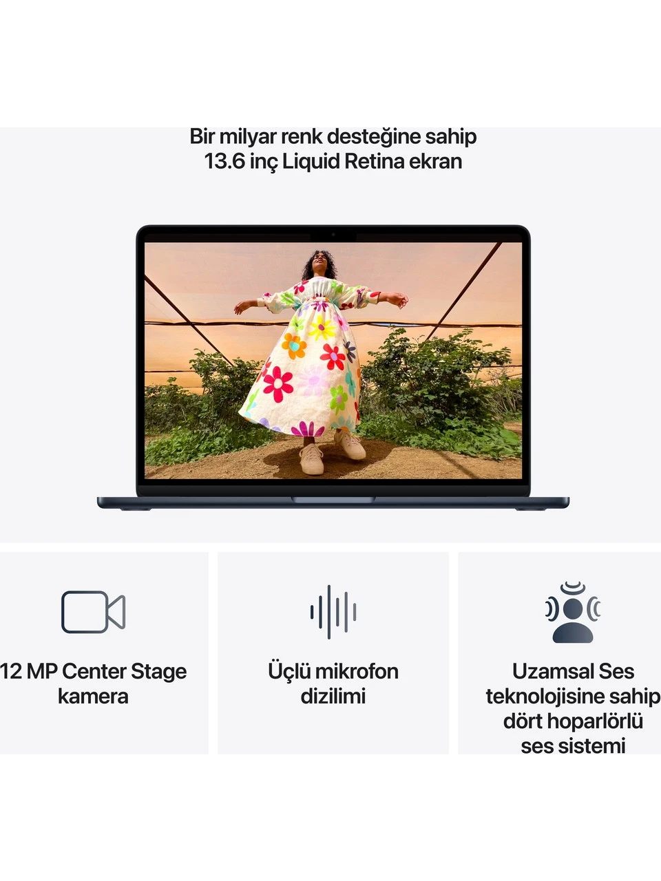 MacBook Air M5 16 GB 512 GB SSD 13.6" MDHE4TU/A Gece Yarısı