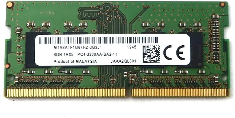 MİCRON 8 GB 3200MHZ DDR4 MTA8ATF1G64HZ-3G2J1 PC4-25600 SODIMM