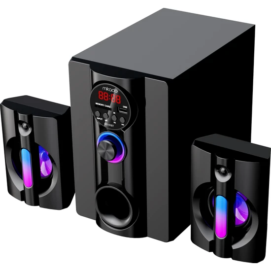 MİKADO MD-95BT 2+1 20W SİYAH MULTİMEDYA FM/BT/SD/USB SPEAKER HOPARLÖR