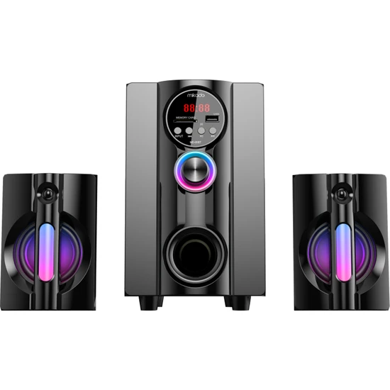 MİKADO MD-95BT 2+1 20W SİYAH MULTİMEDYA FM/BT/SD/USB SPEAKER HOPARLÖR