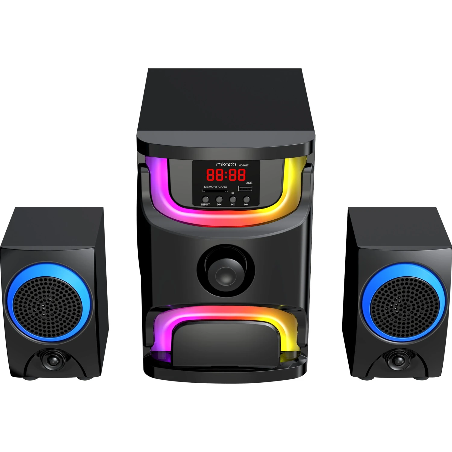 MİKADO MD-96BT 2+1 40W SİYAH MULTİMEDYA FM/BT/SD/USB SPEAKER HOPARLÖR