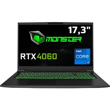 MONSTER TULPAR T7 V.20.7.2 İ7 12650H 32 GB RAM 1 TB M.2 SSD RTX 4060 8 GB 17.3 GAMİNG NOTEBOOK