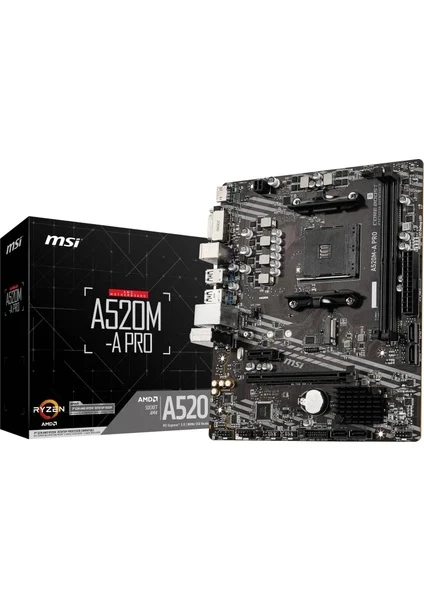 MSI A520M Pro AMD AM4 DDR4 Micro ATX Anakart