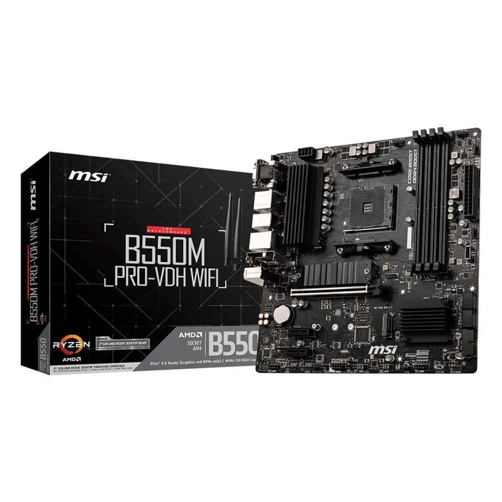 MSI B550M PRO-VDH 4400MHz(OC) DDR4 Soket AM4 M.2 mATX Anakart