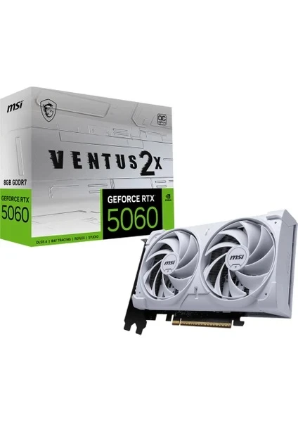 MSI RTX 5060 8G Ventus 2X OC White G5060-8V2CW 128 Bit GDDR7 8 GB Ekran Kartı