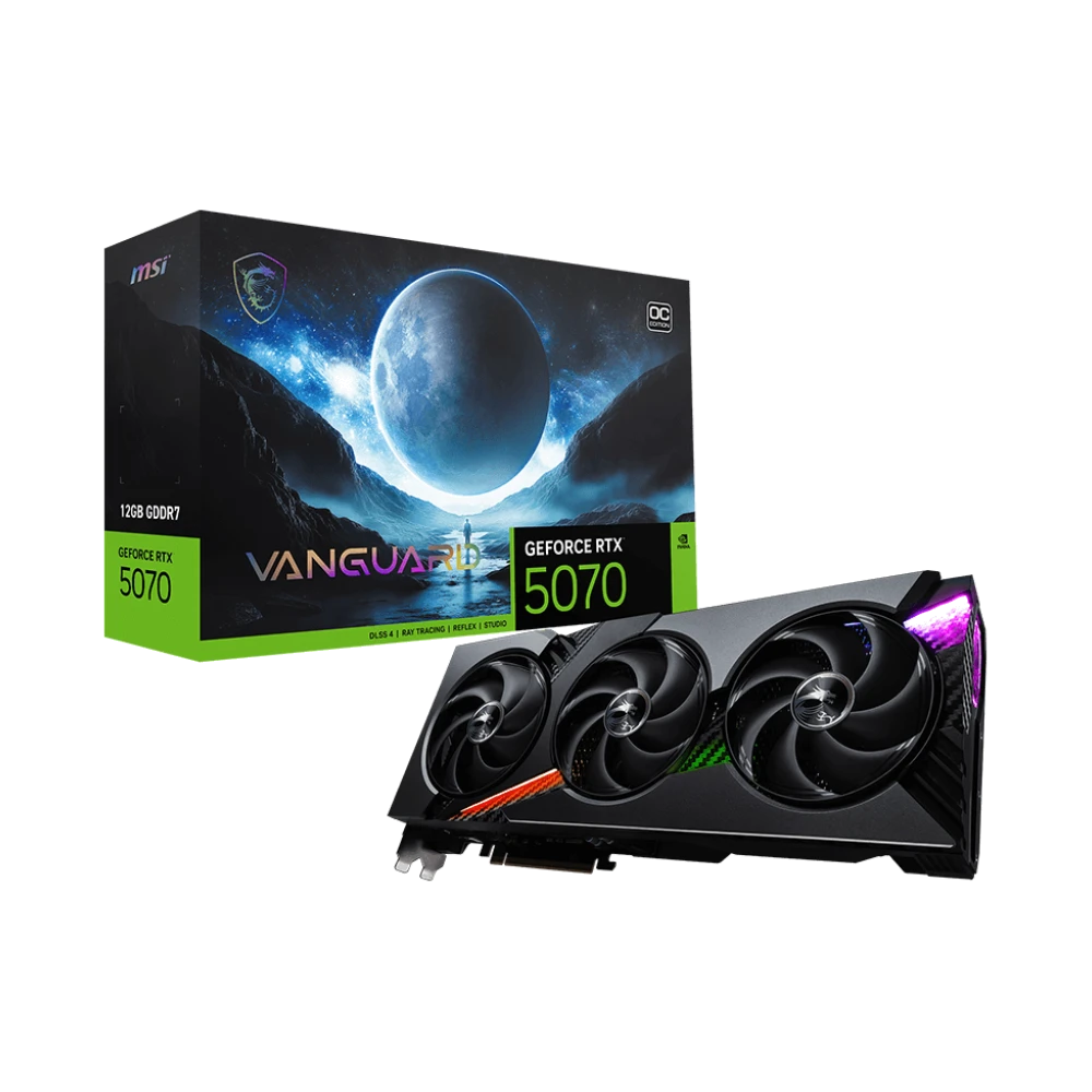 MSI RTX 5070 12G Vanguard SOC G5070-12VGS 192 Bit GDDR7 12 GB Ekran Kartı