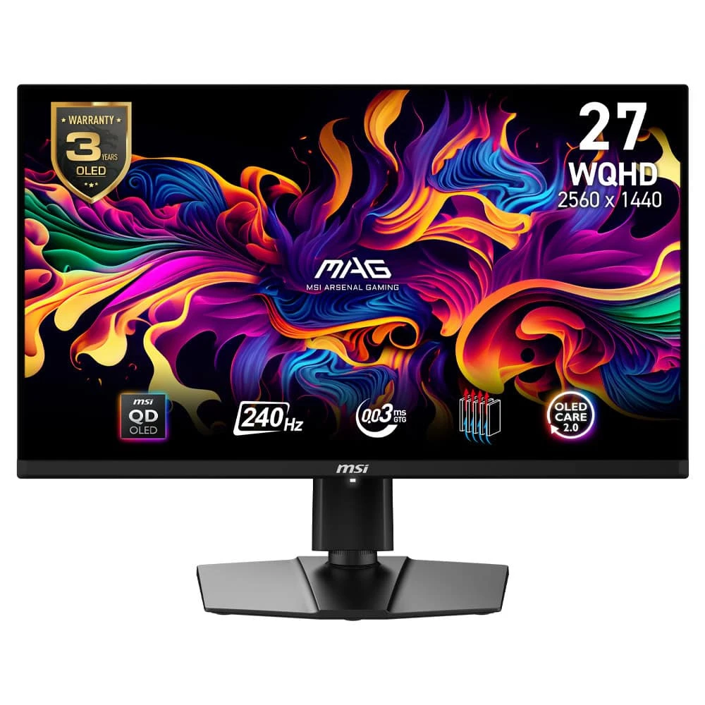 MSI MAG 271QPX QD-OLED E2 26.5" 0.03 ms 2K Pivot 240 Hz OLED Oyuncu Monitörü