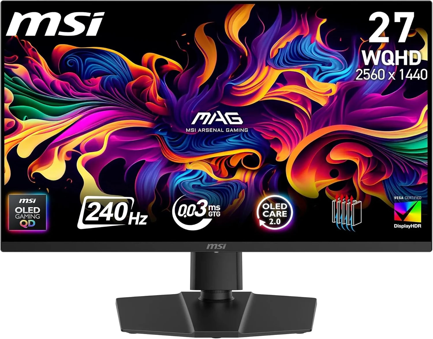 MSI MAG 273QP QD-OLED X24 26.5" 0.03 ms 2K Pivot 240 Hz Oyuncu Monitörü