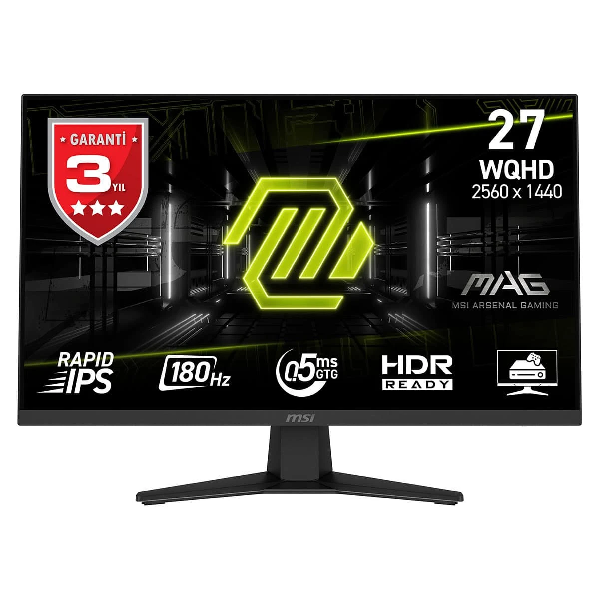 MSI MAG 274QF 27" 0.5 MS 2K IPS 180 HZ OYUNCU MONİTÖRÜ