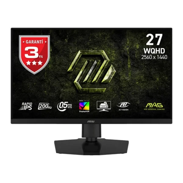 MSI MAG 274QPF E20 27" 0.5 ms 2K Pivot IPS 200 Hz Oyuncu Monitörü