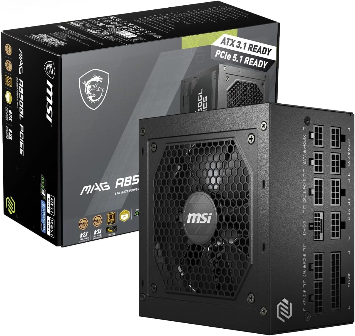 MSI MAG A850GL Gen5 850 W Power Supply